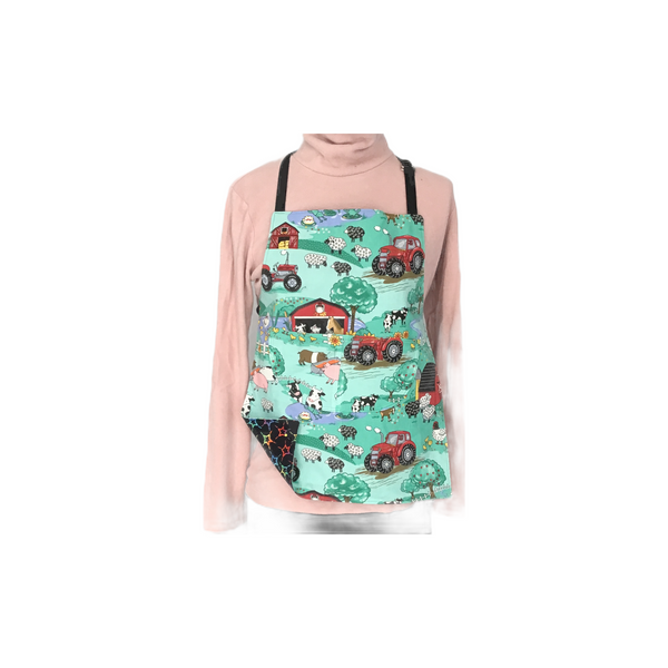 Reversible Childrens Apron - It's An Animal World