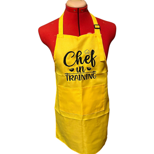 Childrens' Embroidered Butcher Block Apron