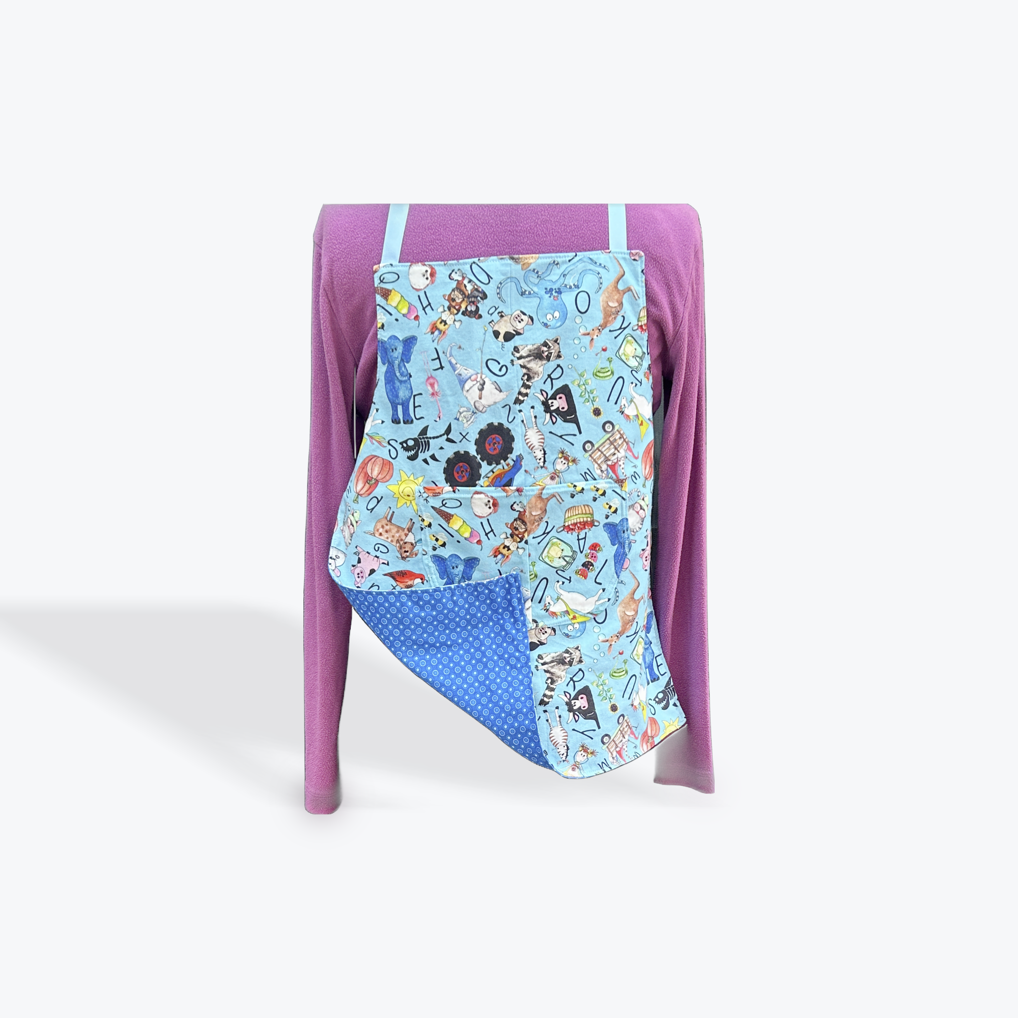 Reversible Childrens Apron - It's An Animal World
