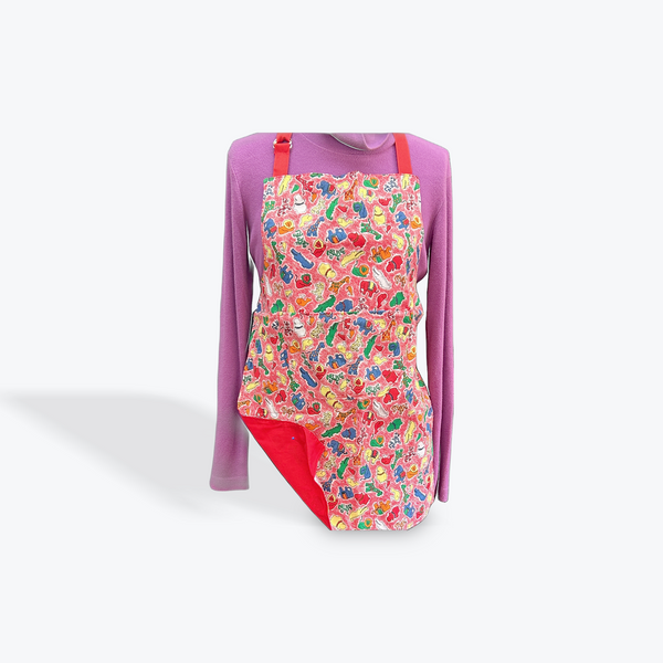 Reversible Childrens Apron - It's An Animal World