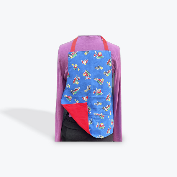 Reversible Childrens Apron - It's An Animal World