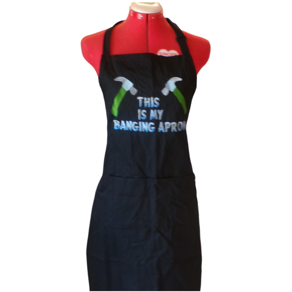 Butcher Block Aprons - Embroidered Mature Themes