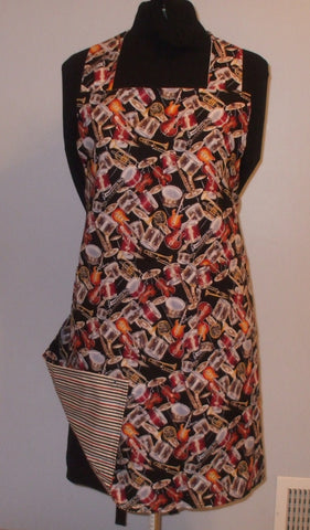 Reversible Adult Apron - Music