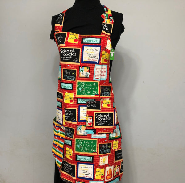Reversible Adult Apron - School Is in Session