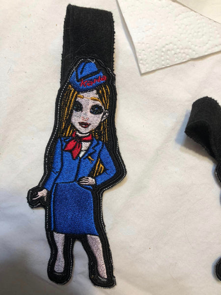 Embroidered Luggage Tag - Flight Attendant