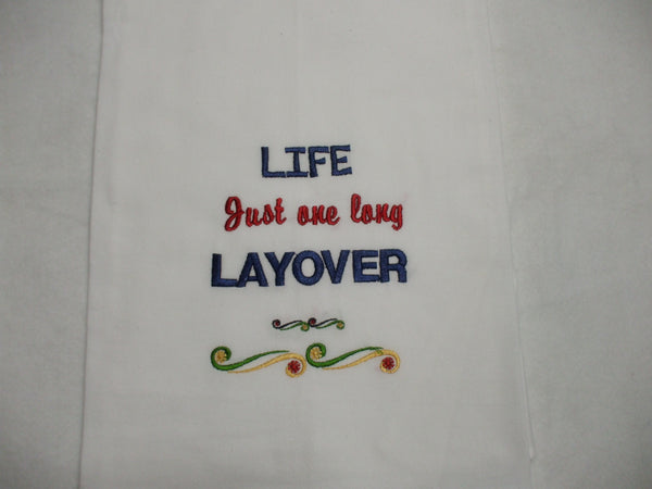 Embroidered Towels - Flour Sack Full Size - Aviation Themes