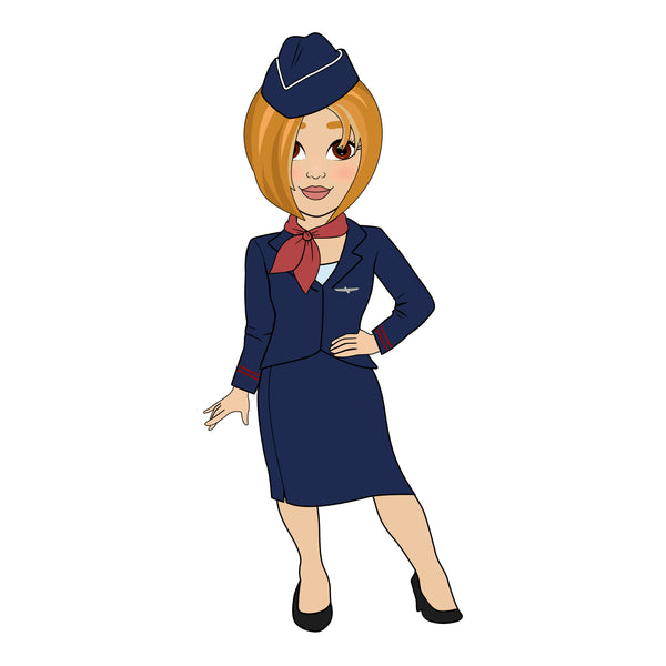 Embroidered Luggage Tag - Flight Attendant